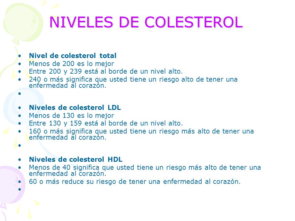 Colesterol hdl alto y ldl bajo